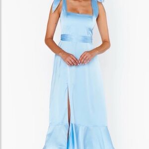 Show Me Your MuMu Light Blue Maxi Dress